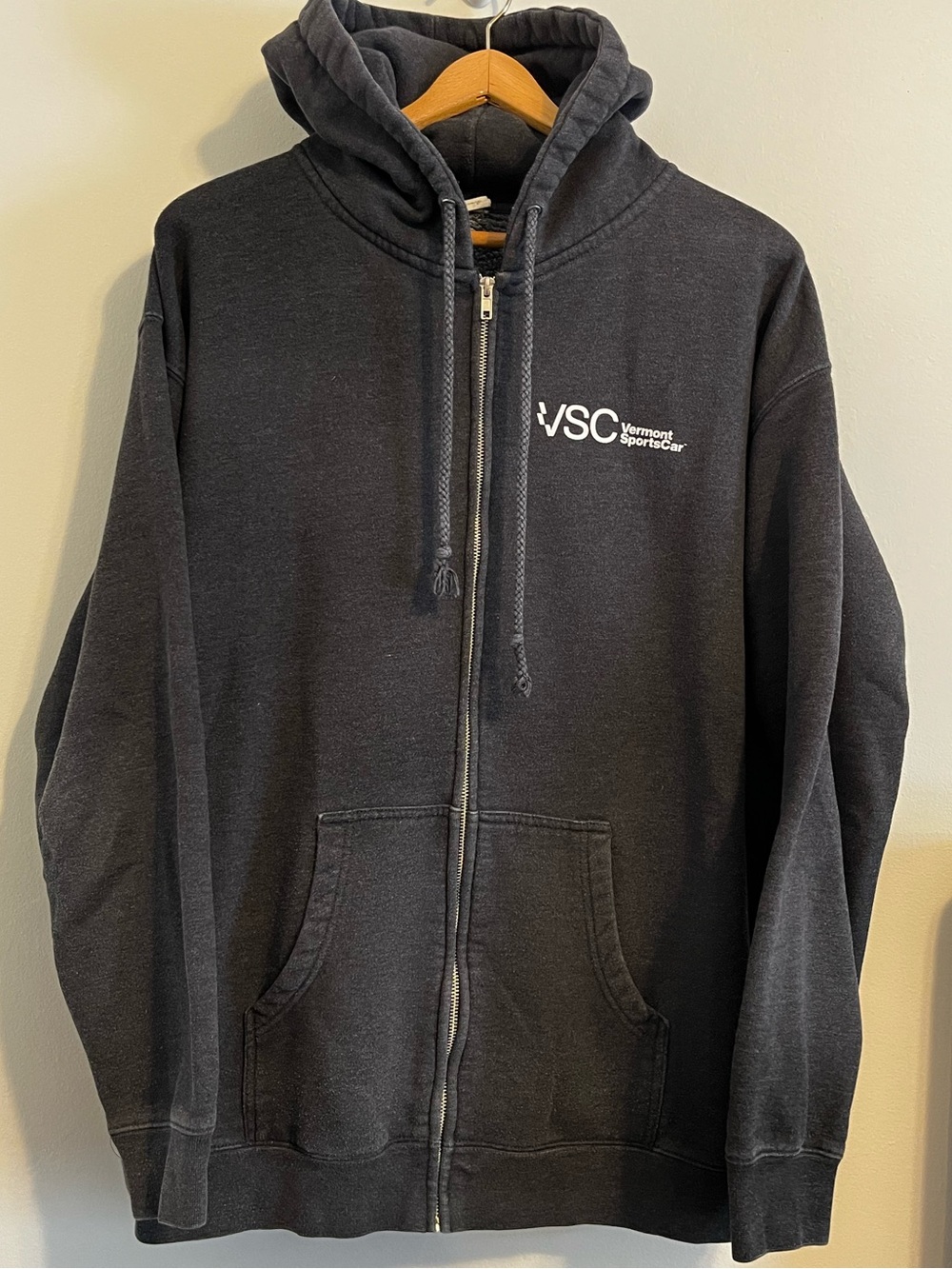 Vermont SportsCar VSC Subaru Motorsport Full Zip Hoodie Gray Sweatshirt Rally